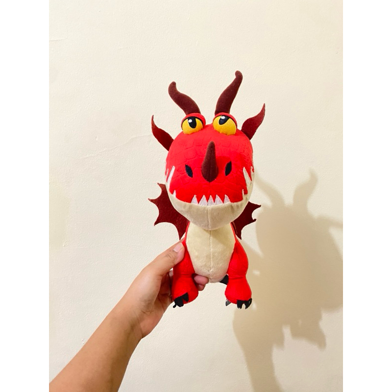 Boneka Hookfang the Red Dragon size 32x28cm Original / Boneka How to Train Your Dragon Hookfang Red 