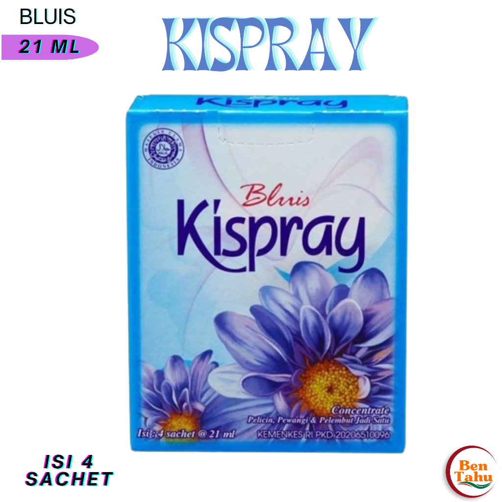 KISPRAY DUS 21ML VIOLET Isi 4 Sachet - Kispray Sachet 21 ML - Buis - Biru