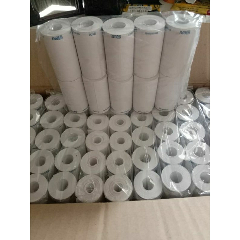 

kertas struk kasir thermal logo bank BRI ukuran 57x30 paket 100Roll