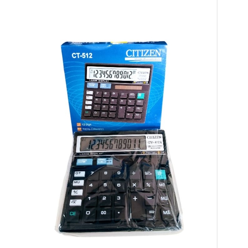 

Fromo Kalkulator Dagang Citizen CT 512 Check, Correct & Replay Diameter 13×13Cm