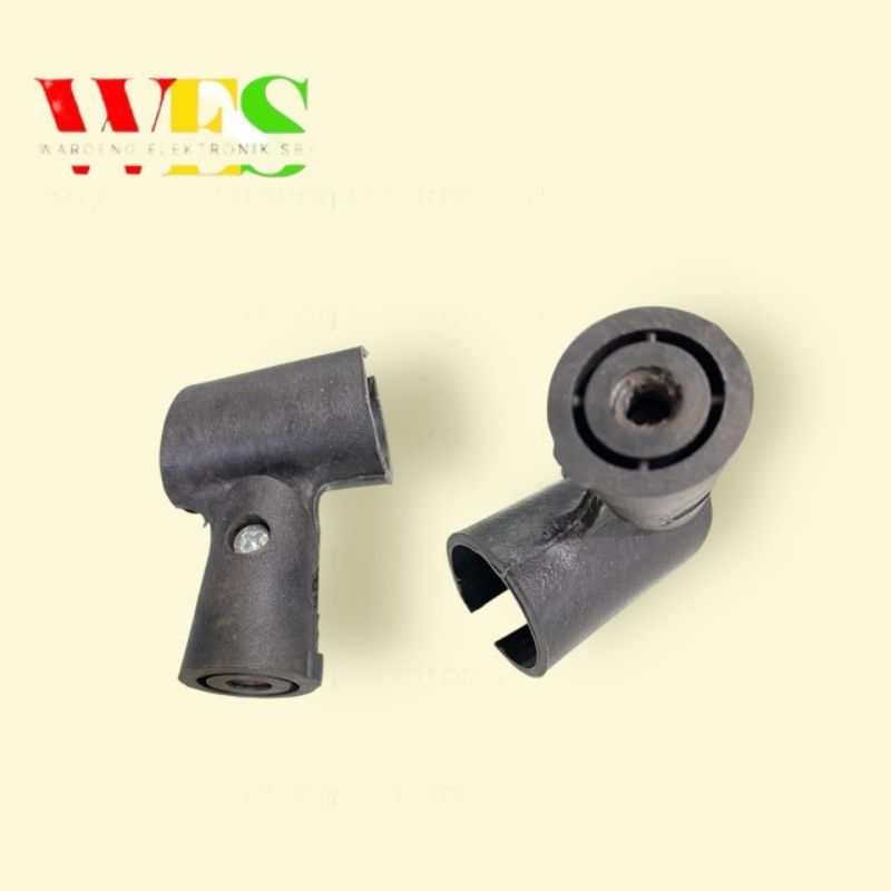 CATOK MIC LUBANG KECIL/ JEPIT MIC HOLDER MIC PLASTIK HITAM DRAT KECIL LOKAL