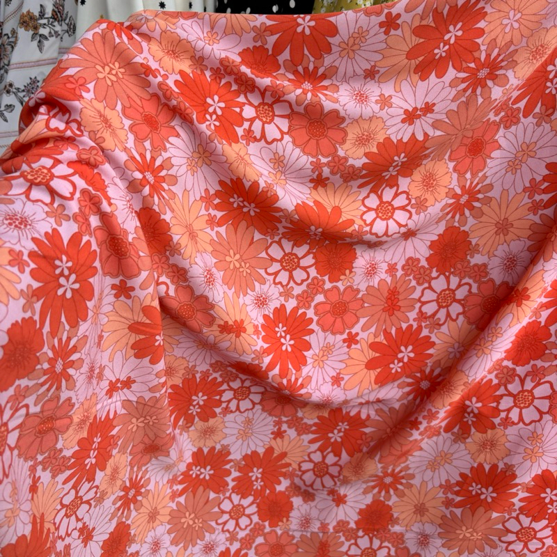 kain Zara crepe motif // kain bahan motif // kain motif etnik // lq