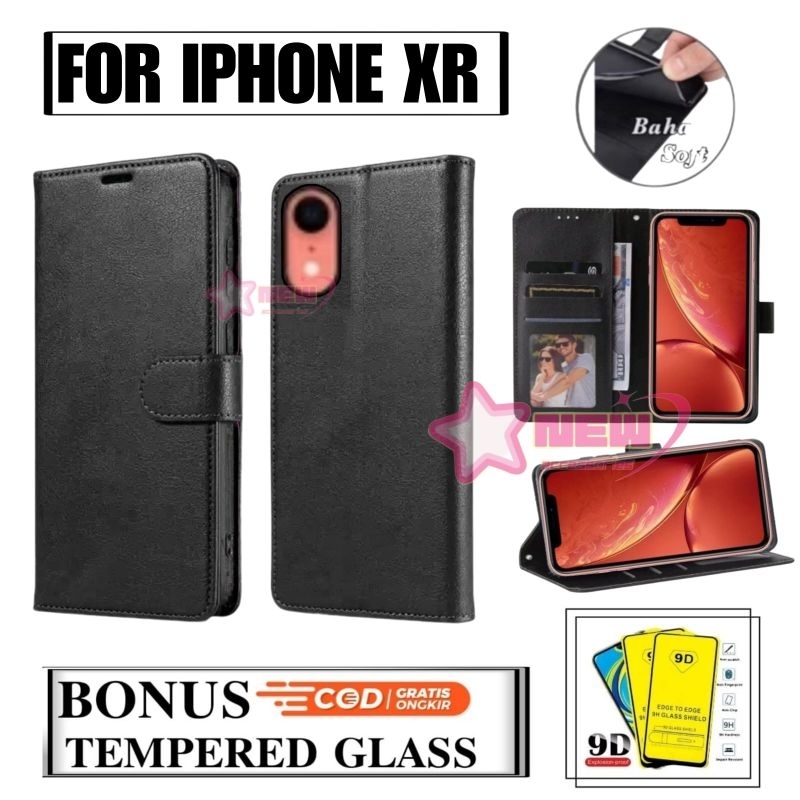 Case Dompet Iphone Xr Leather Case Flip cover sarung dompet premium flip wallet sarung buku kancing 