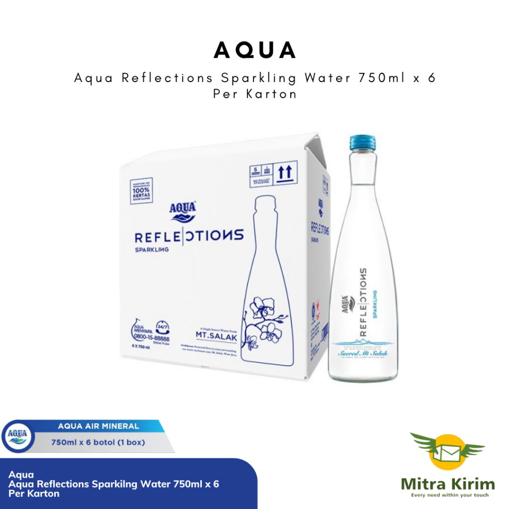 

Aqua Reflections Sparkling Water 750ml x 6 - Per Karton