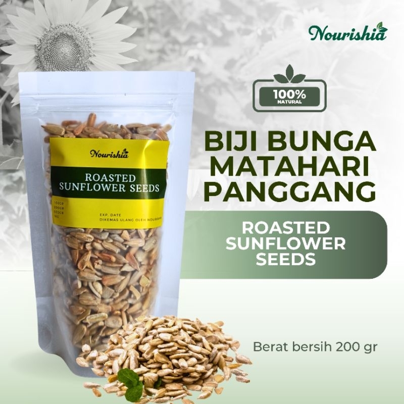 

Biji bunga matahari panggang 200gr / roasted sunflower seeds / Kuaci / Kuwaci / Kuaci tanpa Kulit