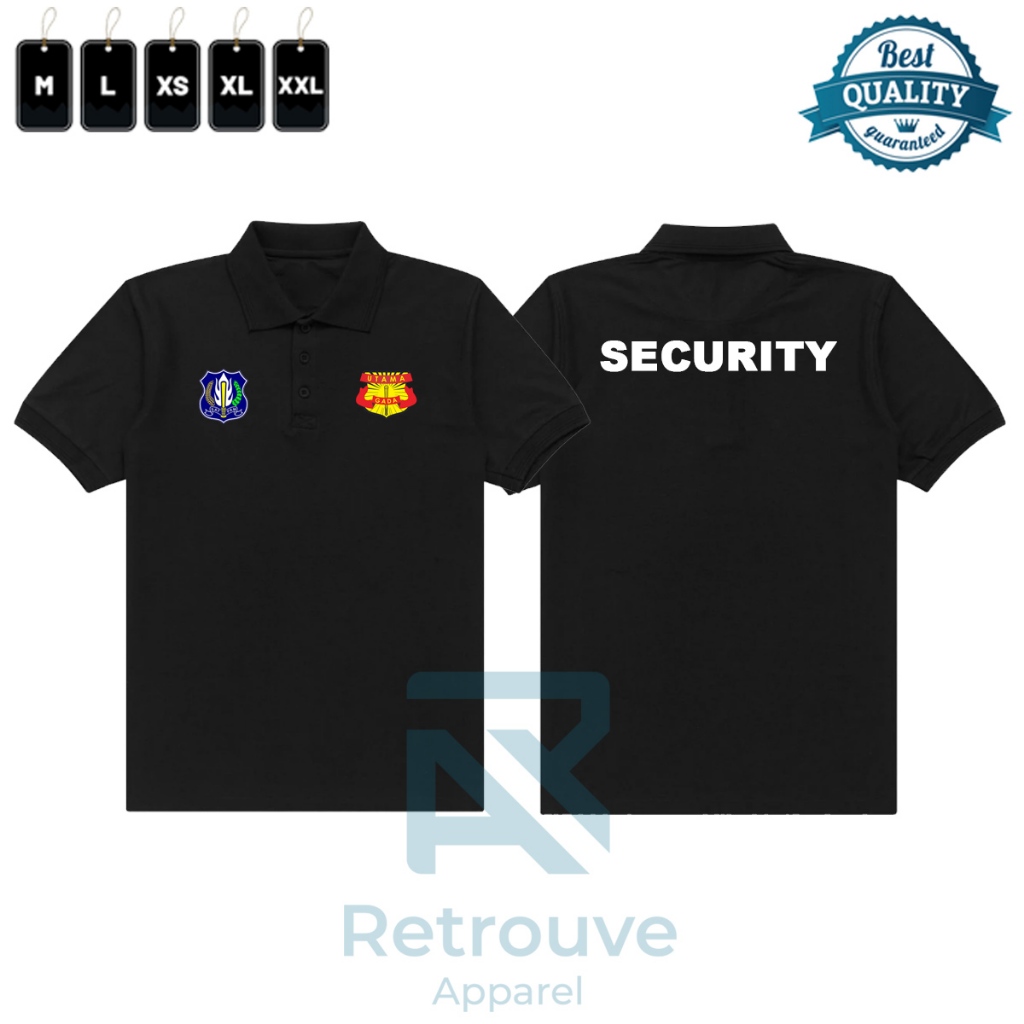 KAOS POLO SHIRT KAOS KERAH PRIA SECURITY / KAOS WANGKI PENDEK SECURITY UTAMA GADA