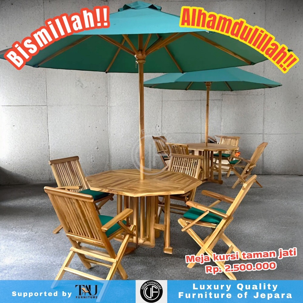 Meja Kursi Taman Kayu Jati