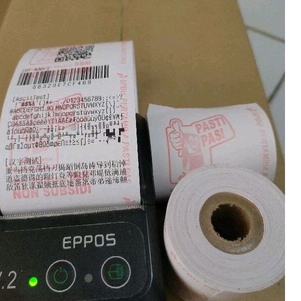 

Kertas thermal 58mmx48mm cetak logo pastipas SPBU Pertamina