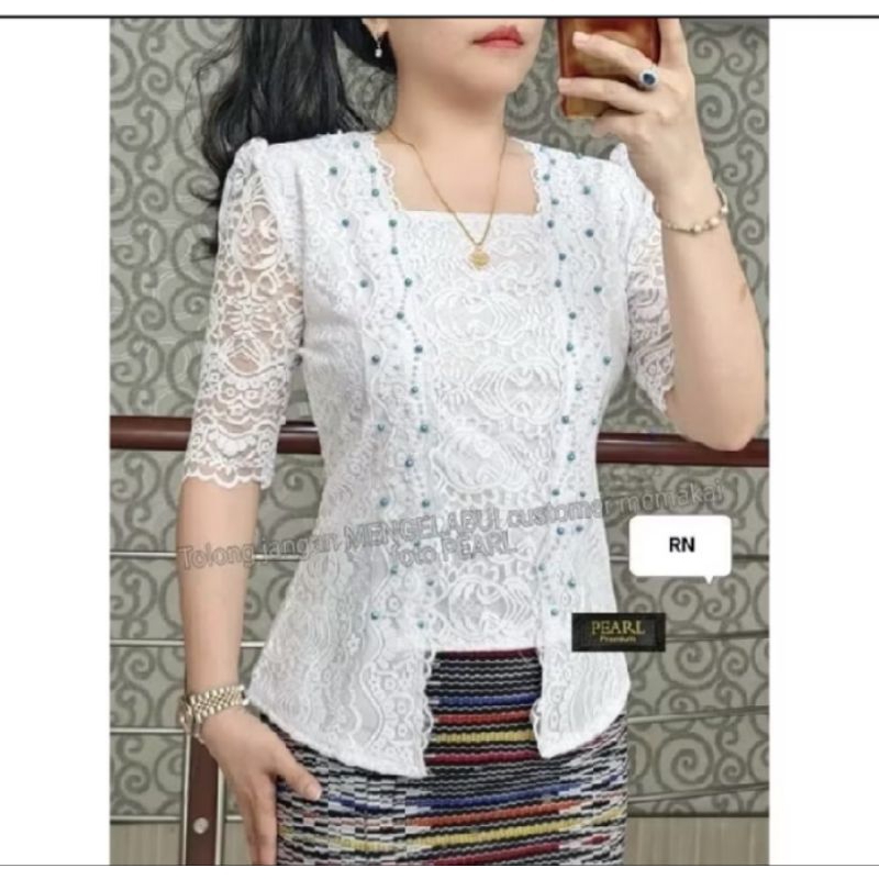 Blus Brokat Premium/Blus Pesta /kebaya pesta