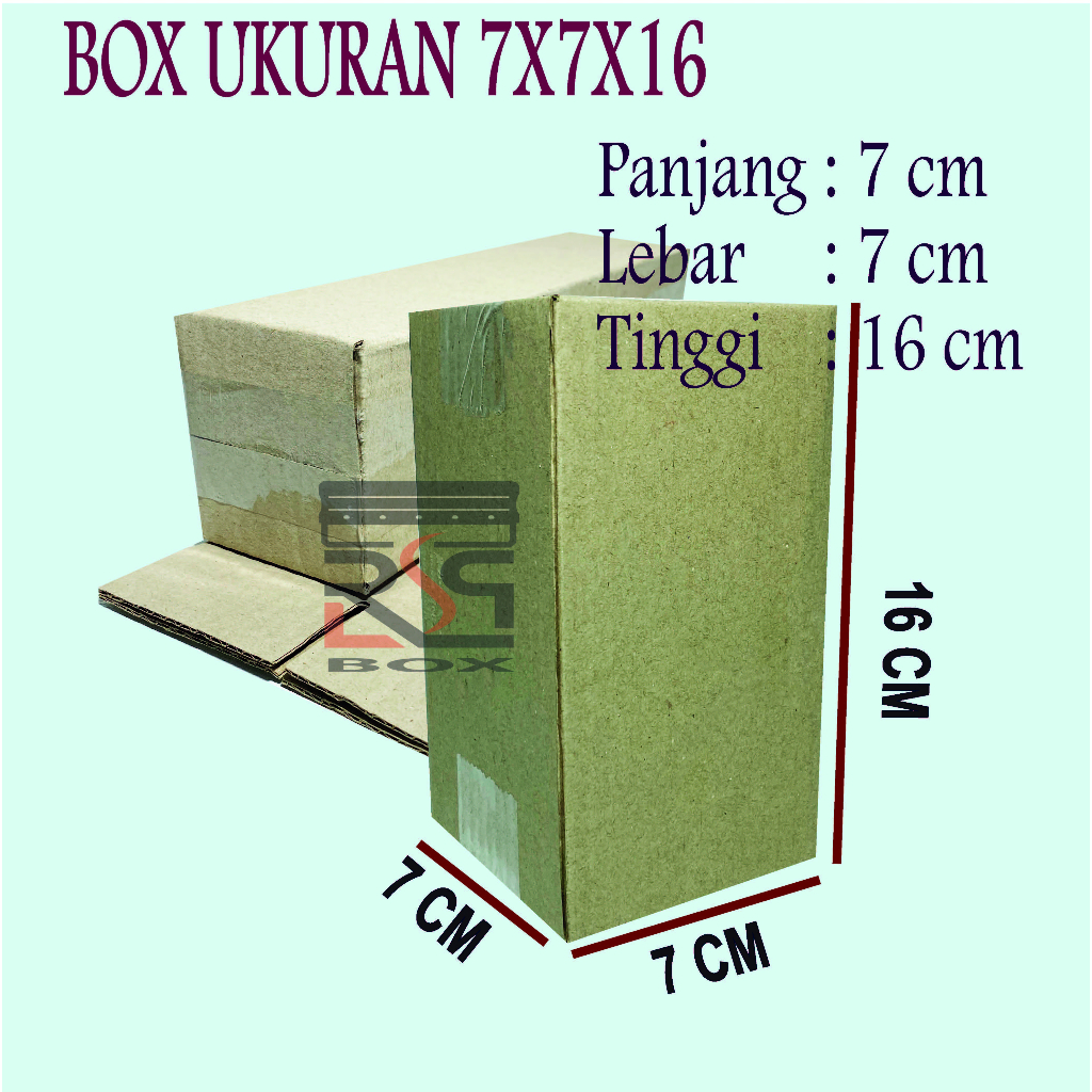 

Kardus online uk. 7x7x16 cm Box packing dus packaging murah karton box