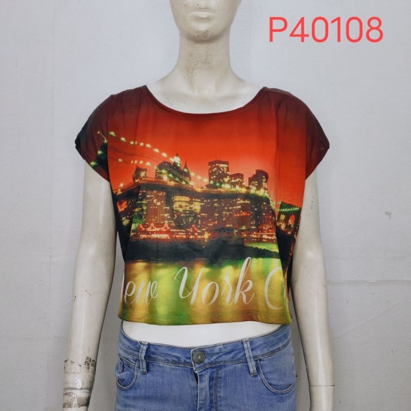 Osella Kaos Croptee Wanita P40108