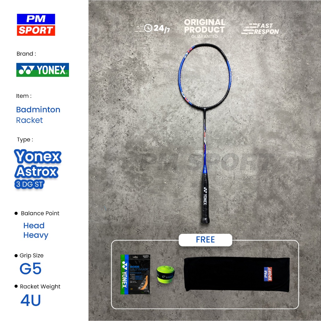 RAKET BADMINTON / BULUTANGKIS YONEX ASTROX 3 DG ST ORIGINAL