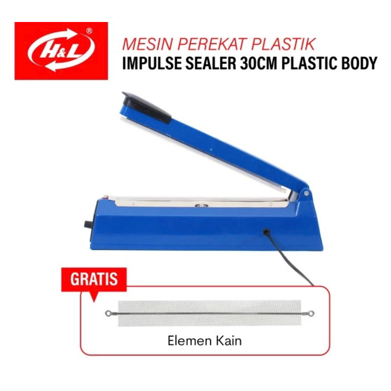 Mesin Press Plastik 30 cm / Mesin Sealer Plastik 30cm / Impulse Sealer
