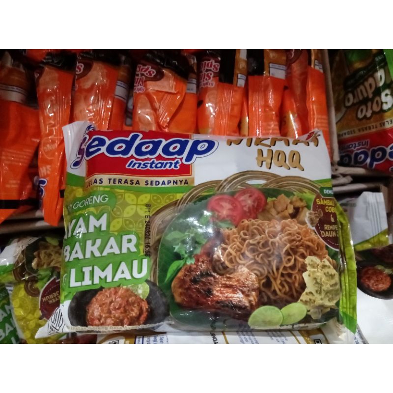 

Mie sedaap goreng Ayam bakar limau 1pcs