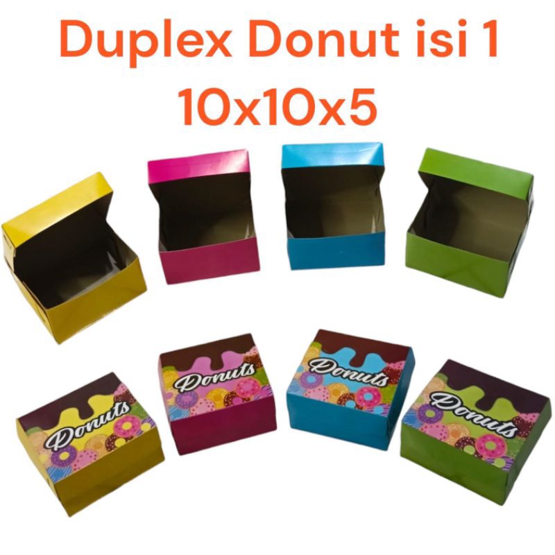 

Box duplex motif donut isi 1uk 10x10x5 non laminasi.