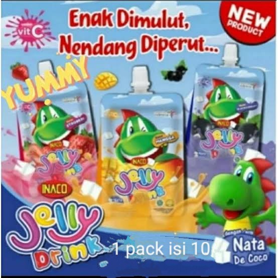 

new produk inaco jelly drink/jelly sedot 135gram 1pack isi 10pcs