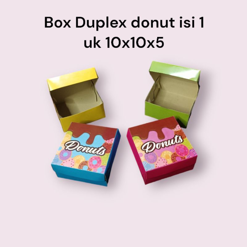 

Box Duplex motif donut isi 1 uk 10x10x5 (isi 50pcs).