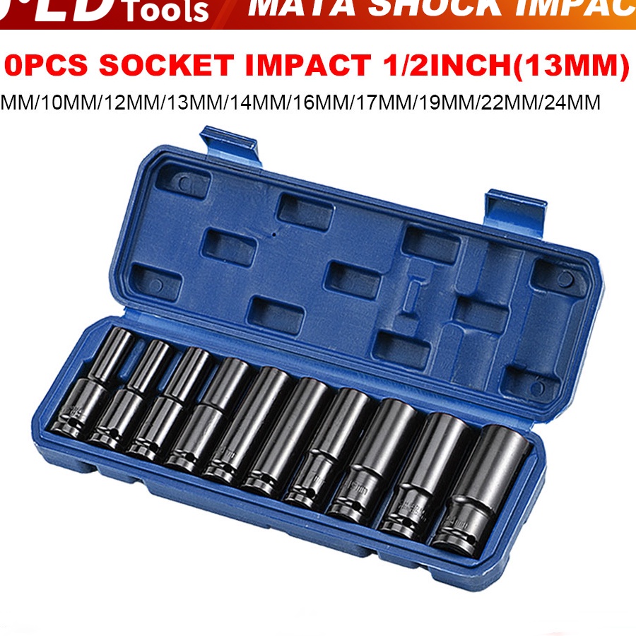 JLD 1Pcs Mata Socket 12 24mm Impact Kunci SocketKunci shock Impact socket setImpact sock impact wren
