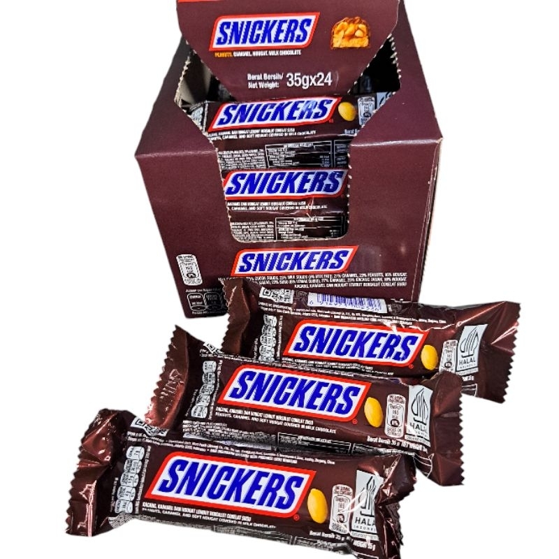 

Snickers peanut original 35gr & 51gr x 24Pcs cokelat snickers Bar