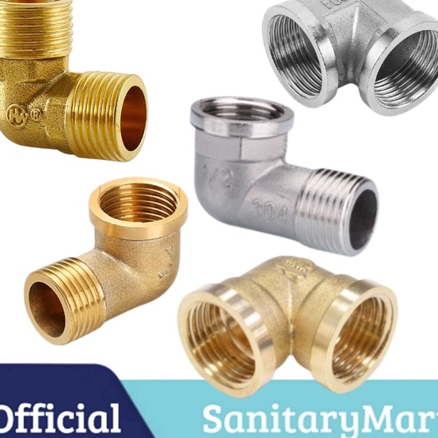 Knee elbow Drat Luar Dalam 12 inch StainlessKuningan