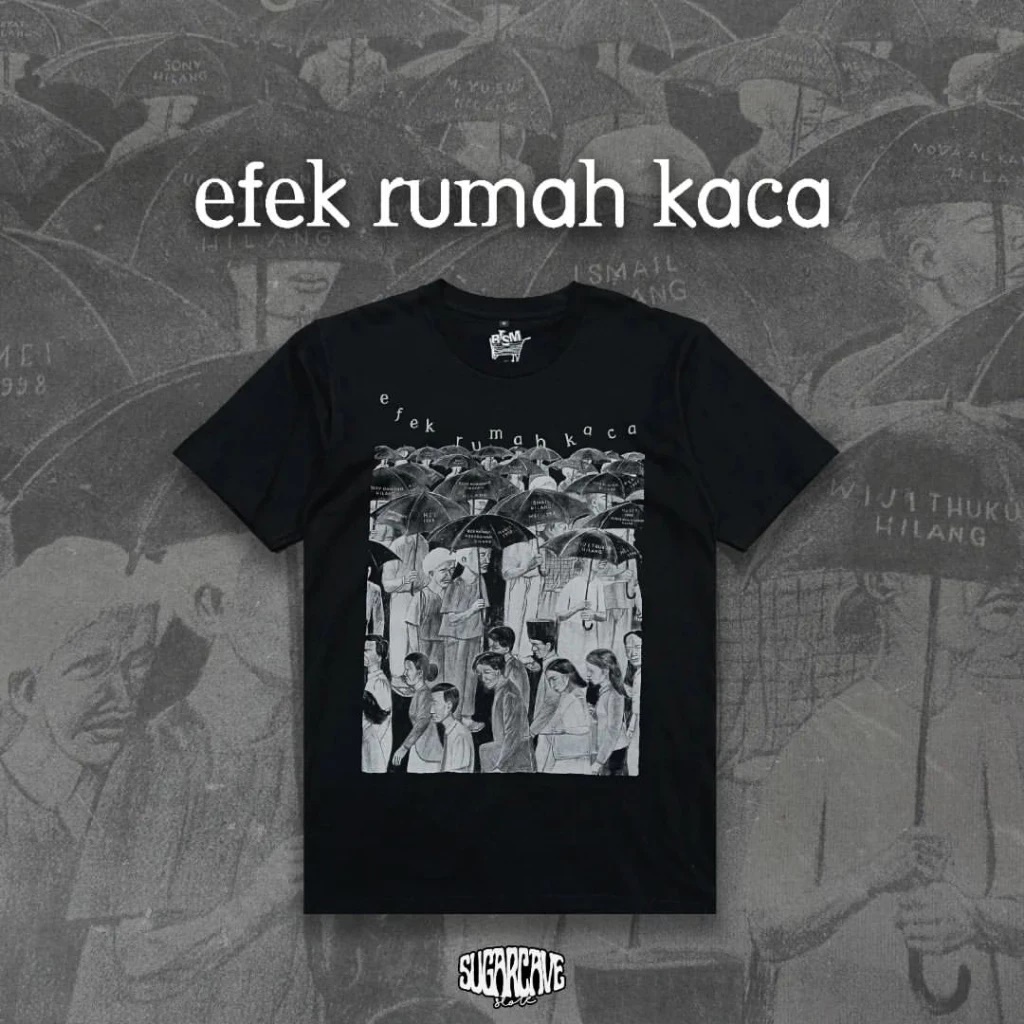 Tshirt Efek Rumah Kaca Seperti Di Rahim Ibu Music Kaos Lengen Pendek Unisex combed 24s