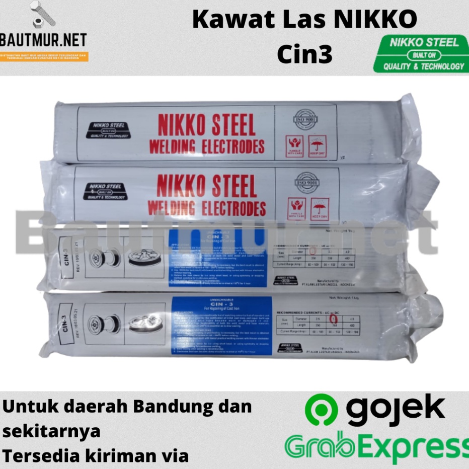 1KG Kawat Las Nikko Cin3 32mm x 3mm  Kawat las Besi Cor Ancuran