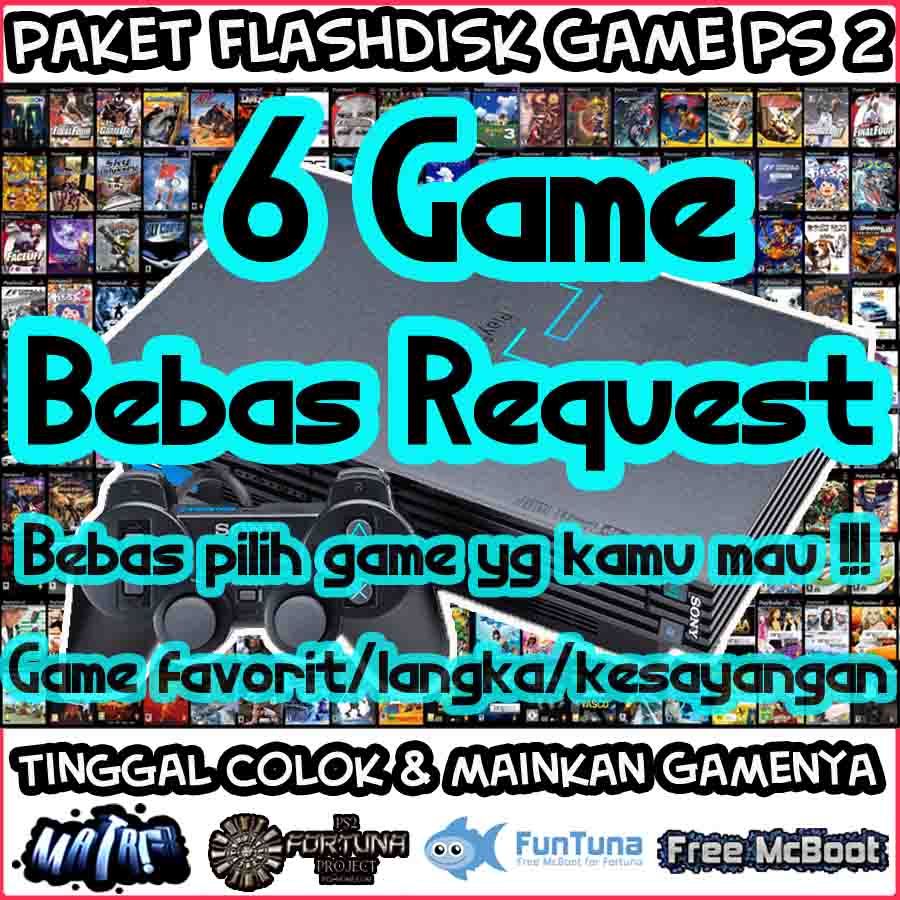 Paket 6 Game Flashdisk Game PS2 PS 2 Matrix McBoot Bebas Request