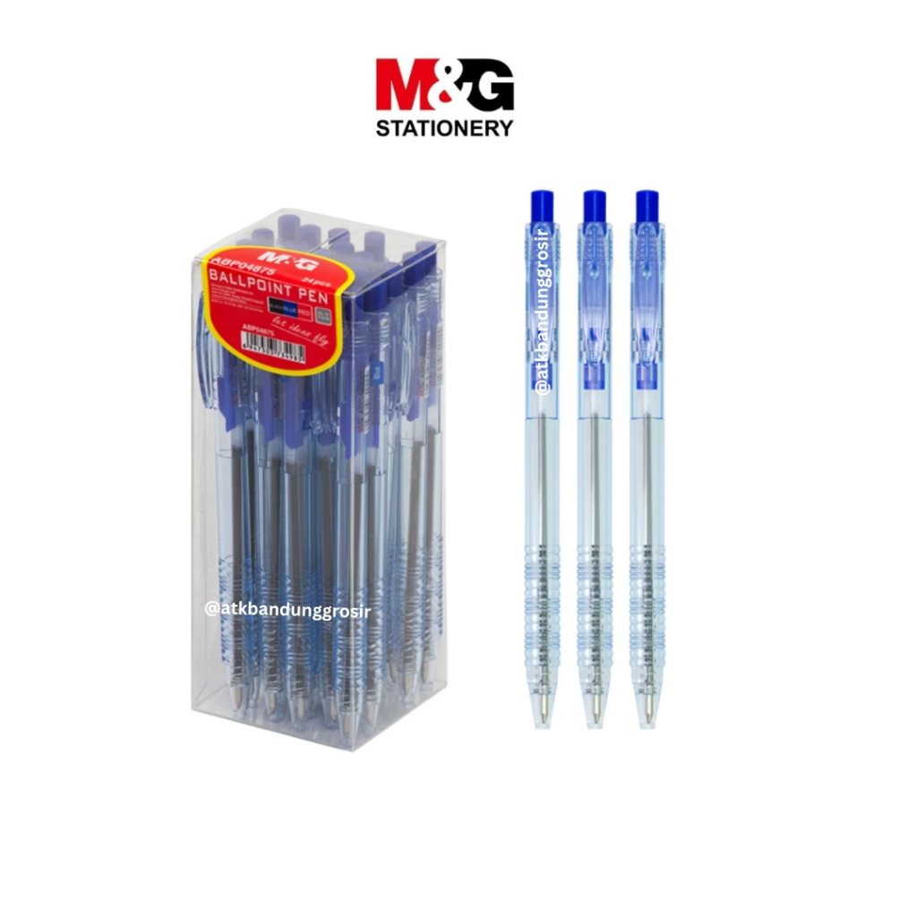 

Pulpen M&G Retractable Warna Biru 0.7mm Ballpoint Pen #ABP04875 Satuan