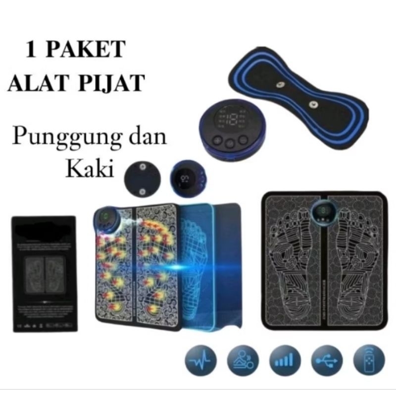 EMS Alat Pijat Elektrik Terapi Leher Kaki Punggung Memijat Leher Listrik EMS PAD Akupuntur Pijat Pun