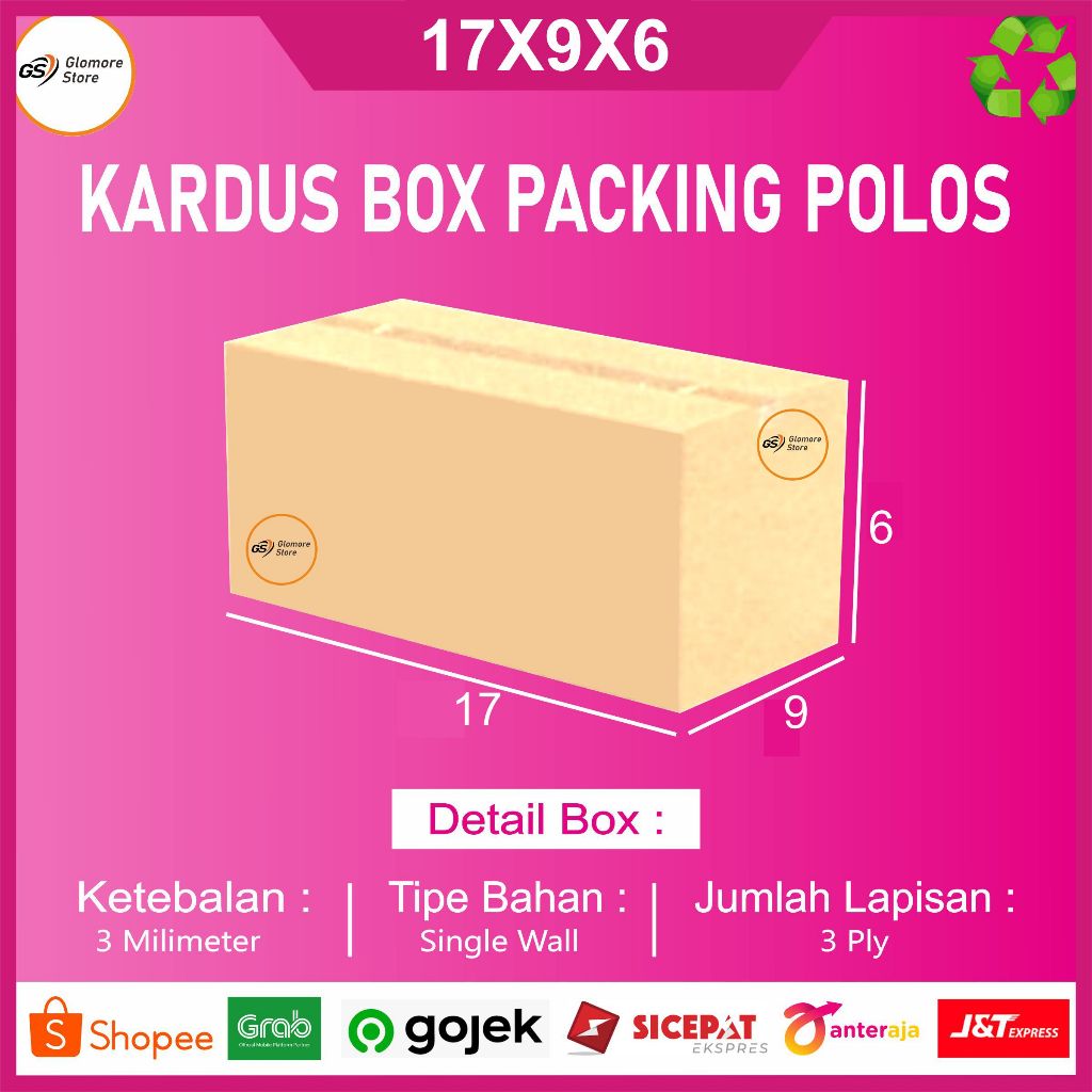 

KARDUS PACKING POLOS Uk. 17x9x6 CM
