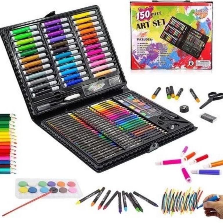 

Get Discount Paket Alat Menggambar Lukis Mewarnai crayon spidol cat air pensil warna set gunting penggaris 86pcs 68pcs 15pcs 28pcs pink perempuan biru laki