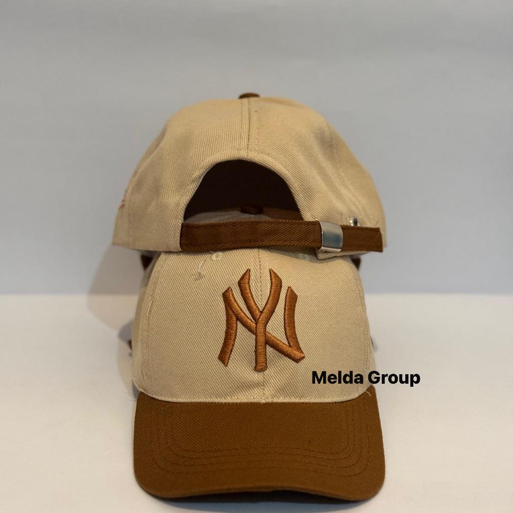 Topi Baseball Bordir Cap NY Variable Cream Visor Caramel Combinasi 2024 Terbaru Topi Daimaru