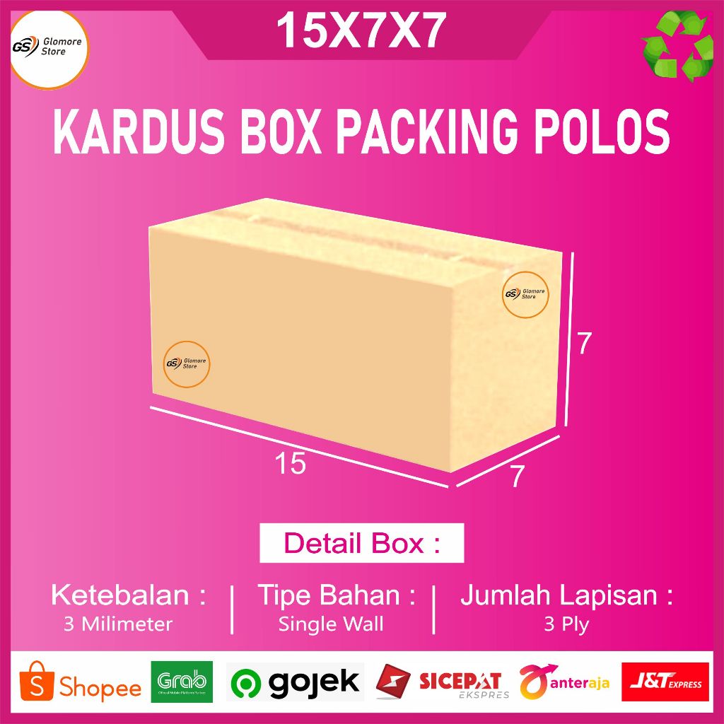 

KARDUS PACKING POLOS Uk. 15X7X7 CM