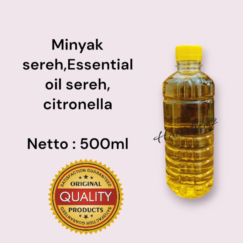 minyak sereh/Essential oil sereh/citronella oil @500ml