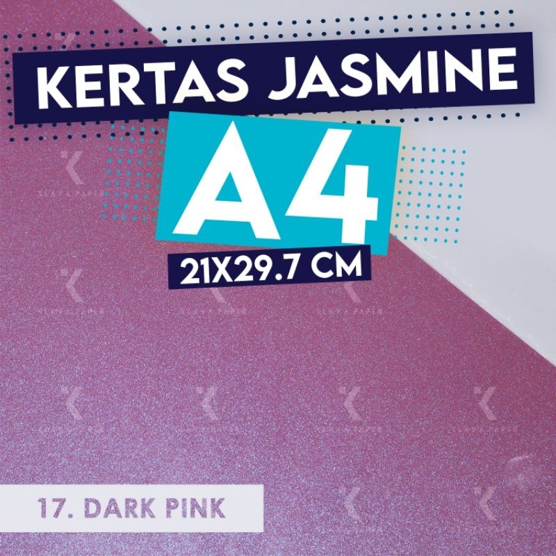 

Kertas Jasmine A4 DARK PINK 220 gsm Paper Flower Undangan KLAVA