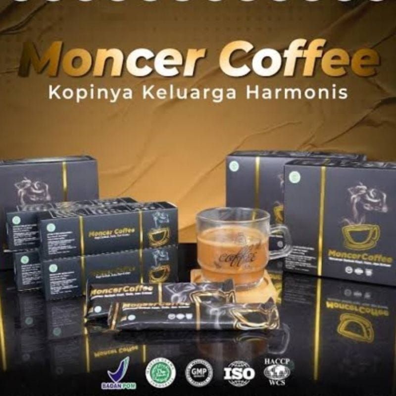 

( 1 Box Isi 8 Sachet ) Monceer Coffee Original 8 Sachet Halal & BPOM