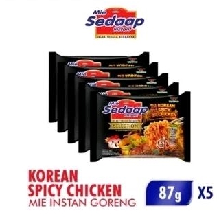 

Mie Sedaap goreng Korean spicy chicken 1 paket isi 5pcs