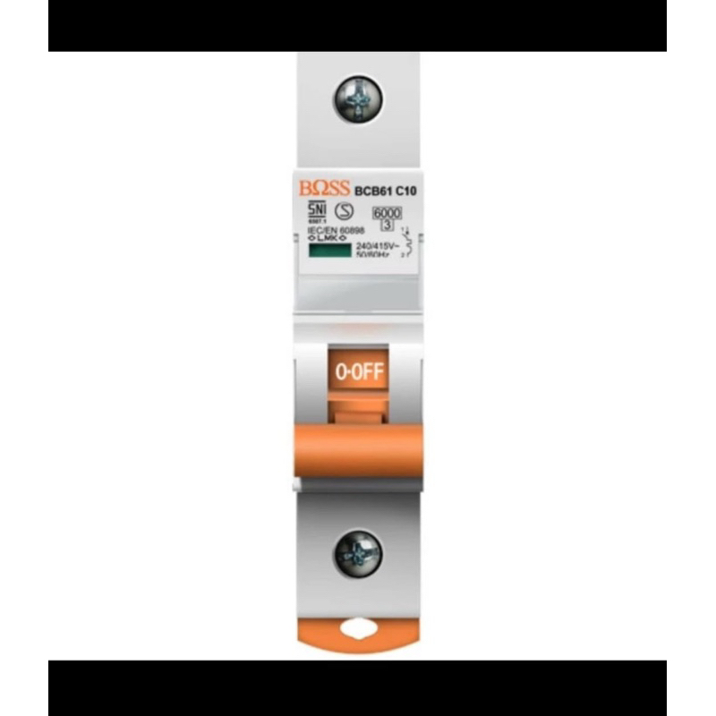 MCB Merk Boss 1 phase 10 ampere. BCB61C10. 1p 10a