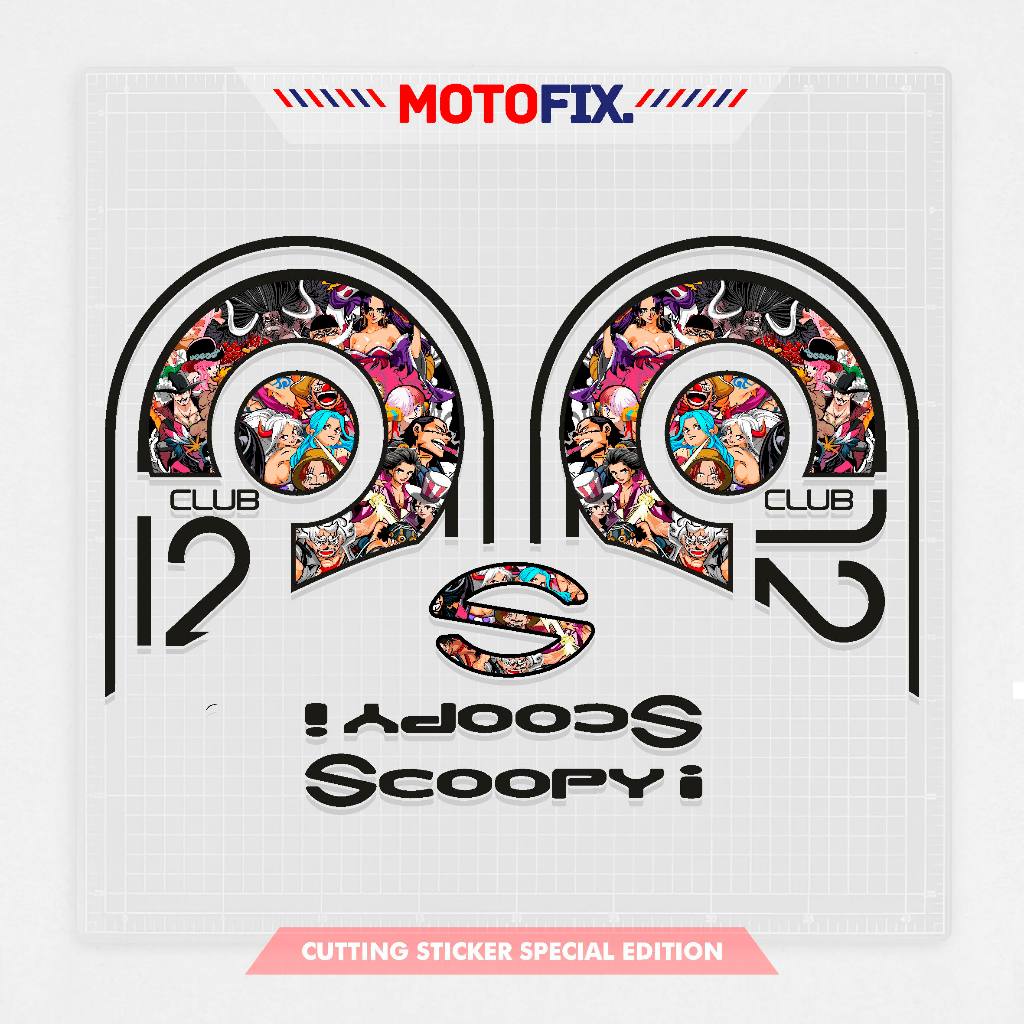 STICKER CUTTING ALL SCOOPY 2010 - 2024 PRESTIGE  / STRIPING SCOOPY/ PRINTCUT / LIS MOTOR / ANIME 8