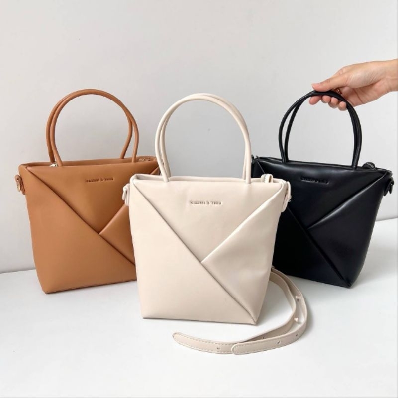 Tas ck selempang jinjing hitam coklat beige