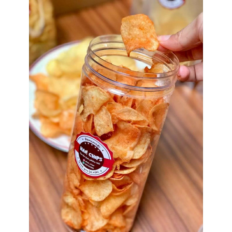 

Keripik Kentang Aslii 100% Kemasan Toples Varian Pedas