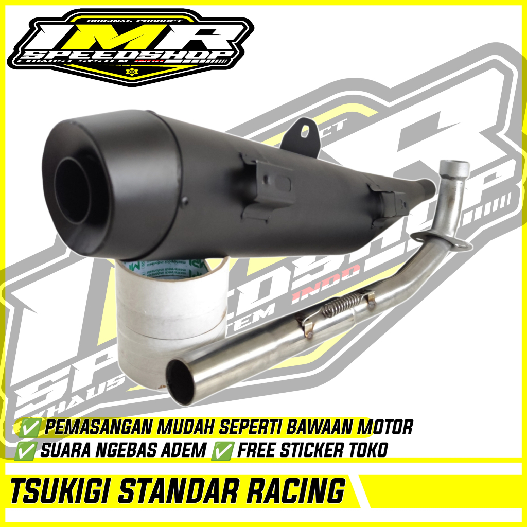 KNALPOT TSUKIGI STANDAR RACING SUPRA X 125 Fi ASTREA GRAND REVO BLADE 110 VEGA R JUPITER Z Z1
