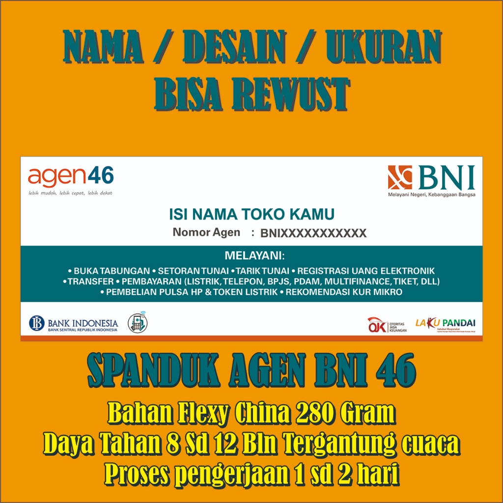 Spanduk Custom Agen BNI 46