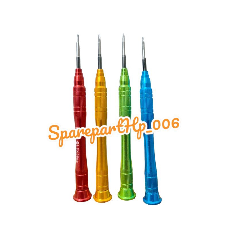 OBENG SET MINI + OBENG PLUS 1,5 × 25MM OBENG PEMBUKA COVER HP ALAT SERVICE HP