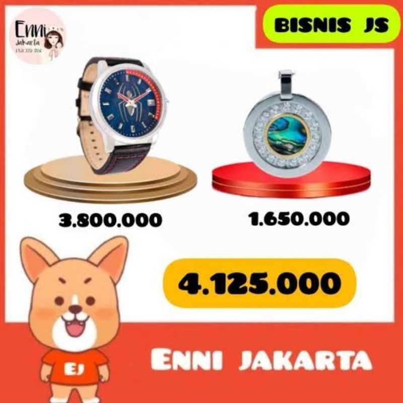 BigSale 10.10 Paket Jam Tangan Milionaire dan Pendan LSWK Shell Original MCI