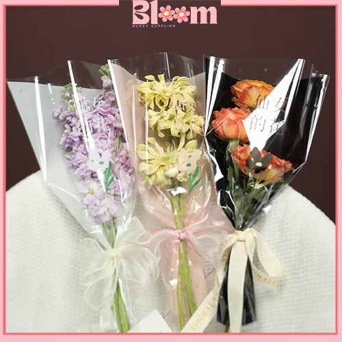 

Plastik Bungkus Buket Instan Single Flower List Gold kb6160