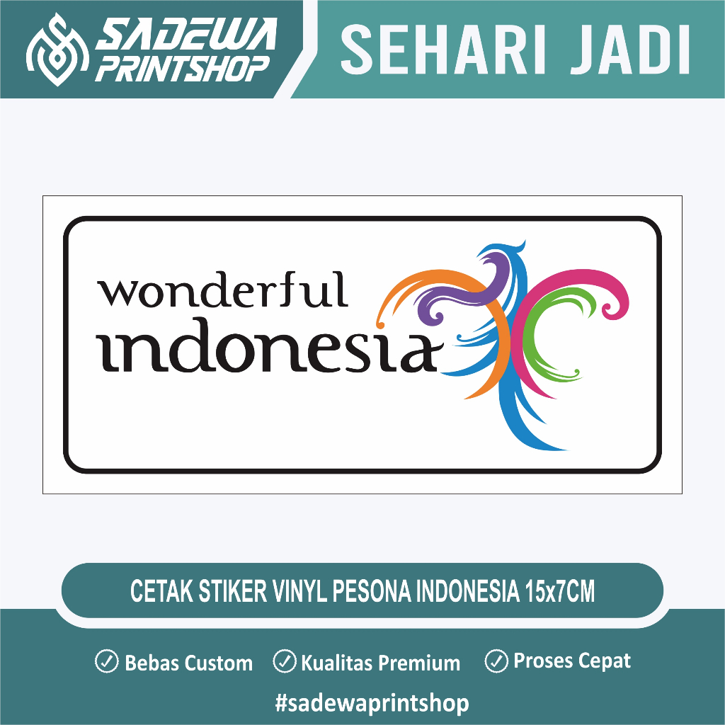 

STIKER VINYL PESONA INDONESIA 15x7CM | Termurah