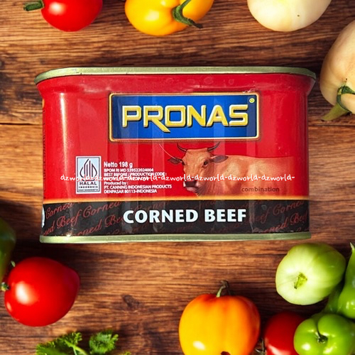 

Pronas Kornet Daging Sapi 198gr Beef Cornet Pro Nas Kornett Corned Halal Hallal MUI Pronaz Pronass