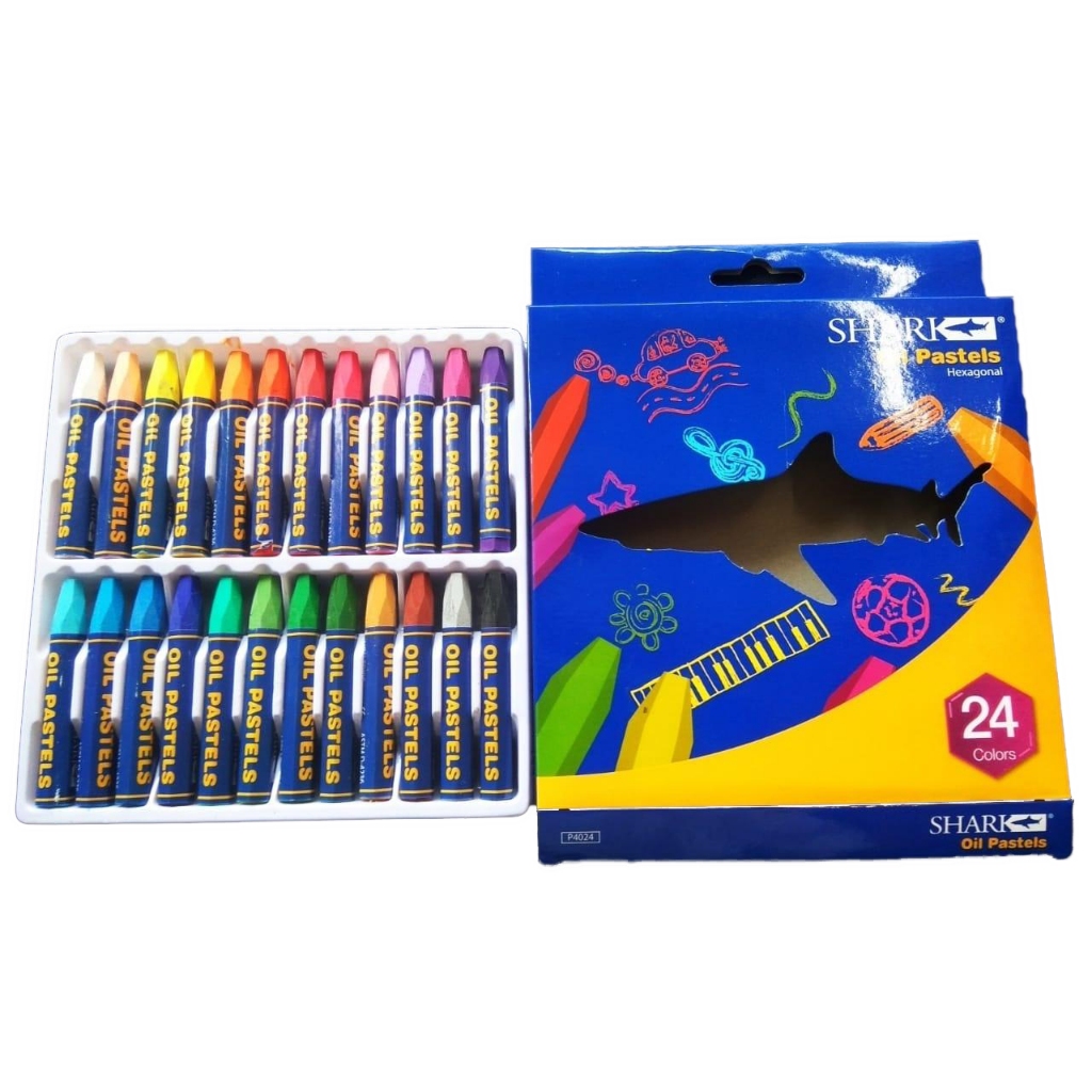 

SHARK Oil Pastel Hexagonal Set Aneka Warna 24 pcs 24 Warna SH013