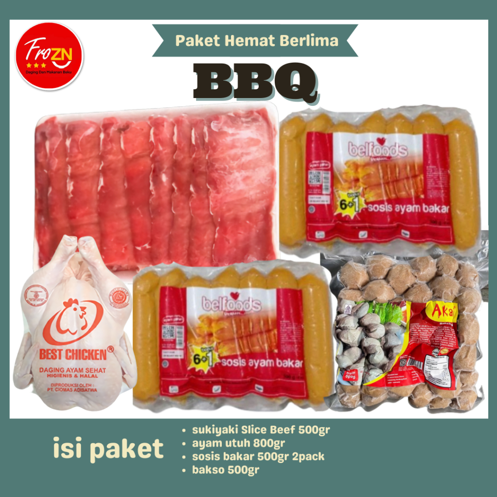 

Paket Hemat Berlima Barbeque Grill Bakar Bakar BBQ Panggang